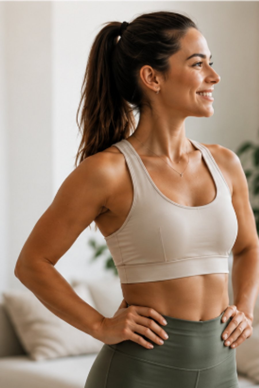 Smiling woman in athletic wear, representing Forma Wellness patient care
